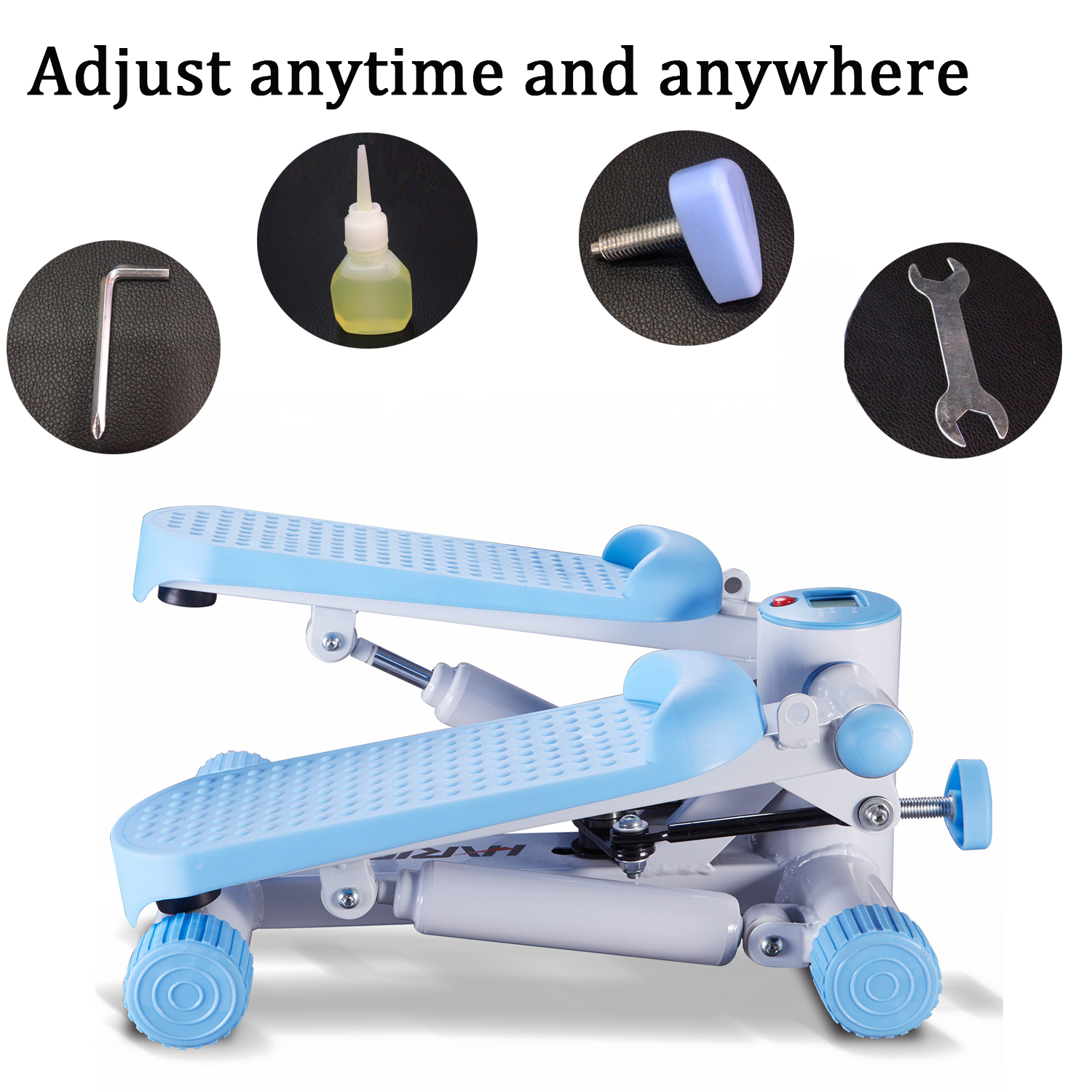 306C+ Mini Stair Stepper of Exercise without Installation Portable Stand Up Stepper for Home Use, Adjustable Height and Resistance