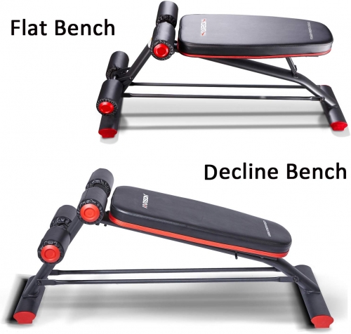 harisonfitness Compact Weight Bench with Dumbbel Rack