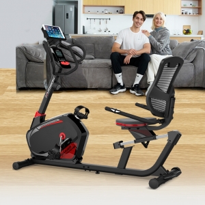 B8 Recumbent Exercise Bike with Magnetic Resistance and iPad Holder for Home Use