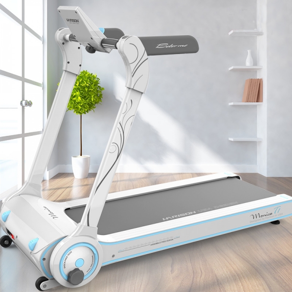Harison t360 electric folding treadmill running machine with auto 15 incline and 7 inch lcd screen equipment sales
