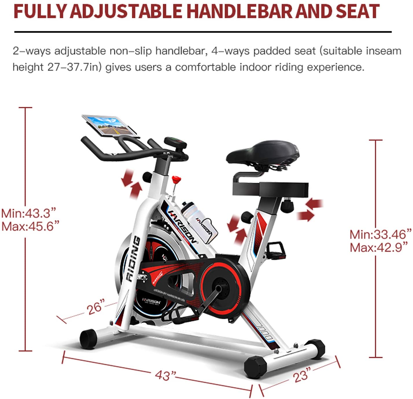 HARISON exercise bike B1850 PRO cardio strength Exercise gym Equipment for home Workout