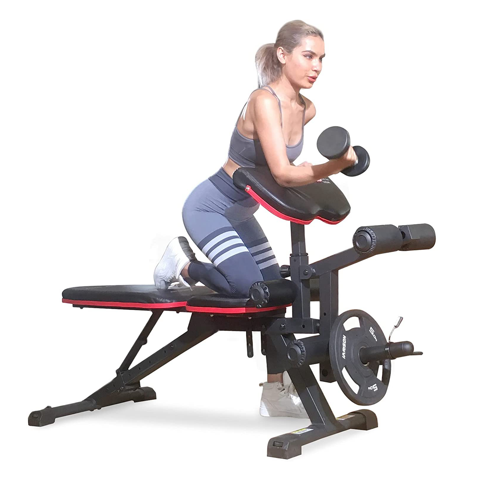 ADJUSTABLE WEIGHT BENCH Full Body Workout Home Gym Exercise Incline Flat Abs Pre 