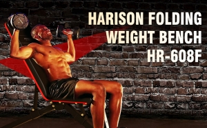 HARISON Adjustable Weight Bench Foldable Exercise Bench Multipurpose Incline Decline Workout Bench for Strength Training