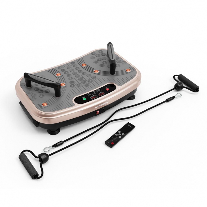 Multi-functional mini Vibration Platform with Exercise Bands and Remote