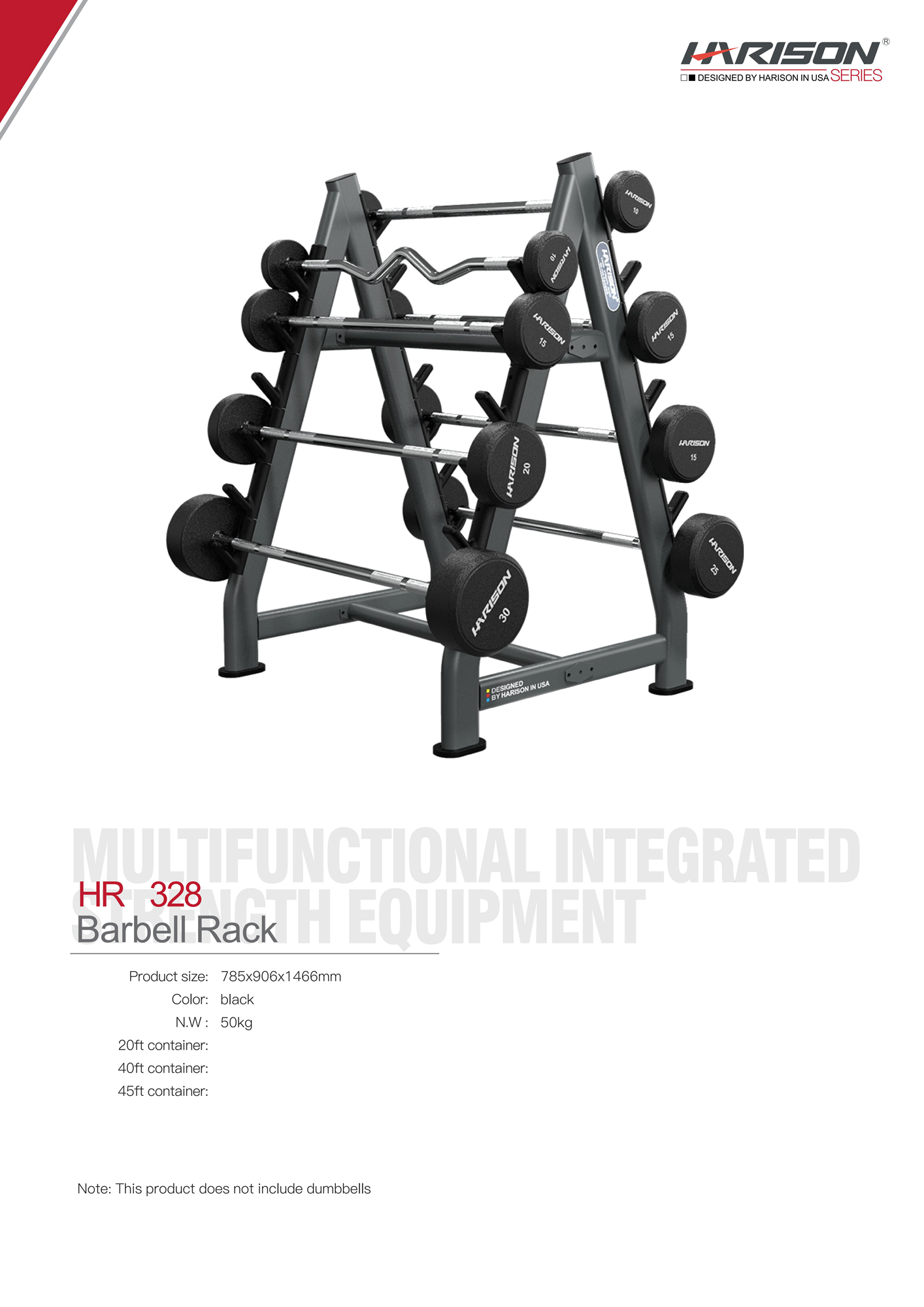 HR 328 Barbell Rack