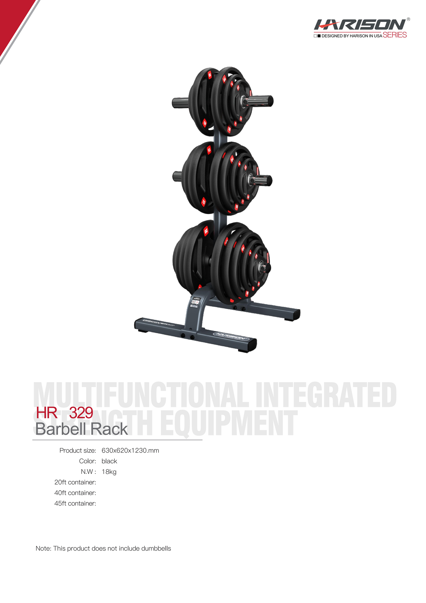 HR 329 Barbell Rack