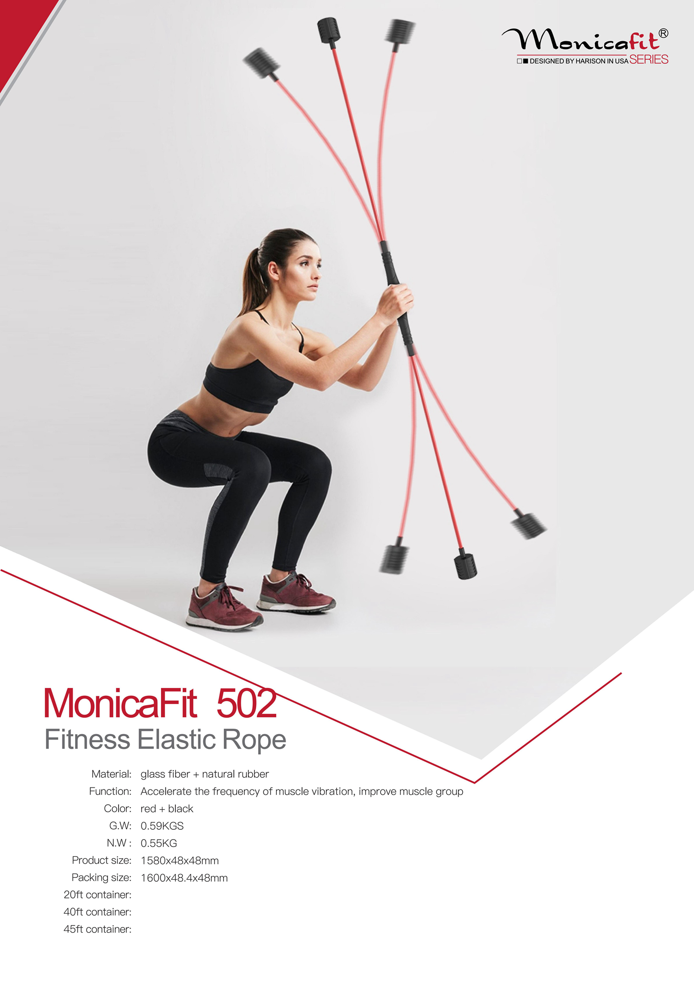 MonicaFit 502 Fitness Elastic Rope