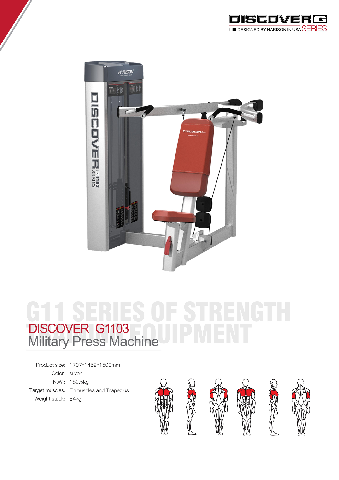 DISCOVER G1103 Military Press Machine