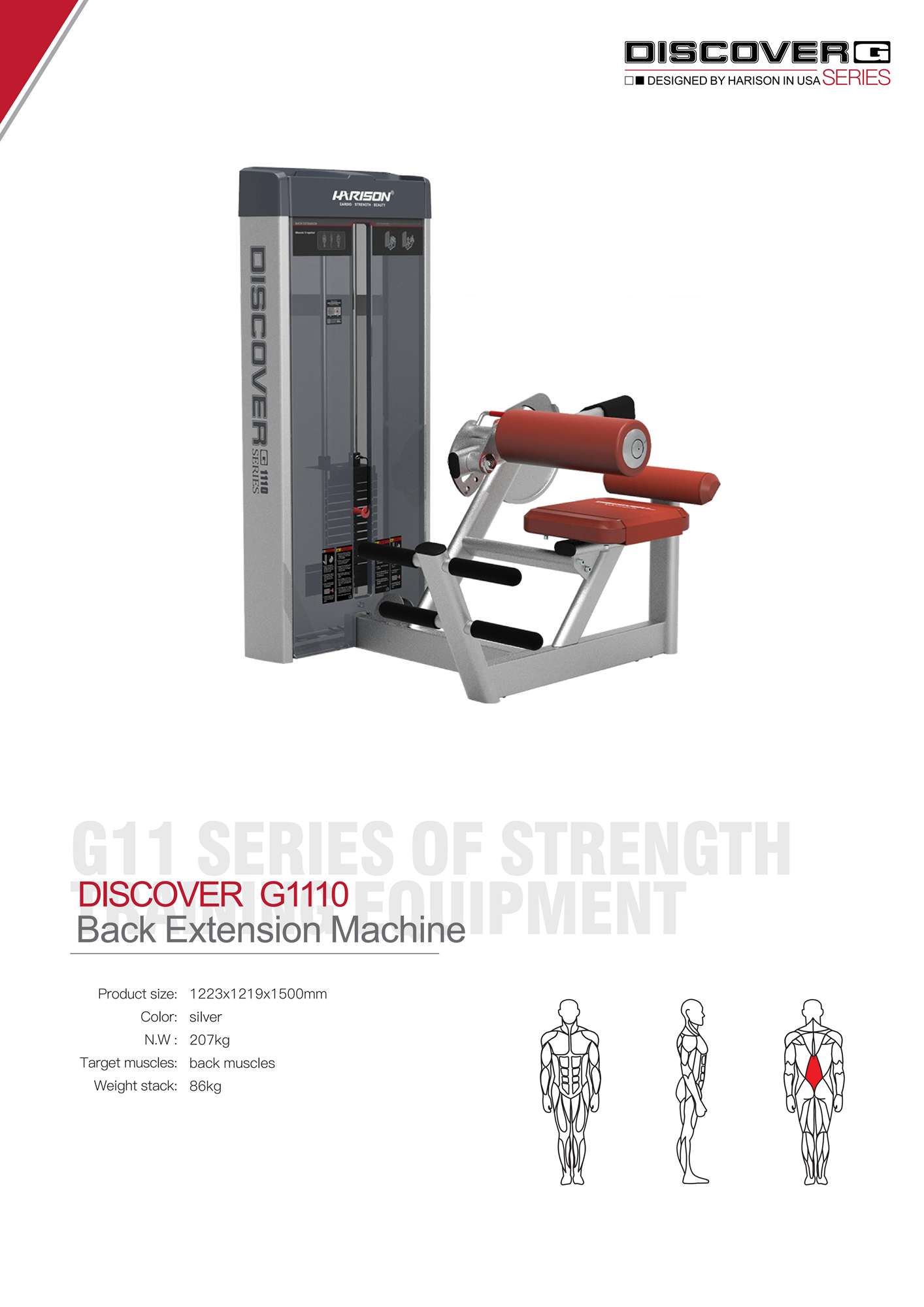 DISCOVER G1110 Back Extension Machine