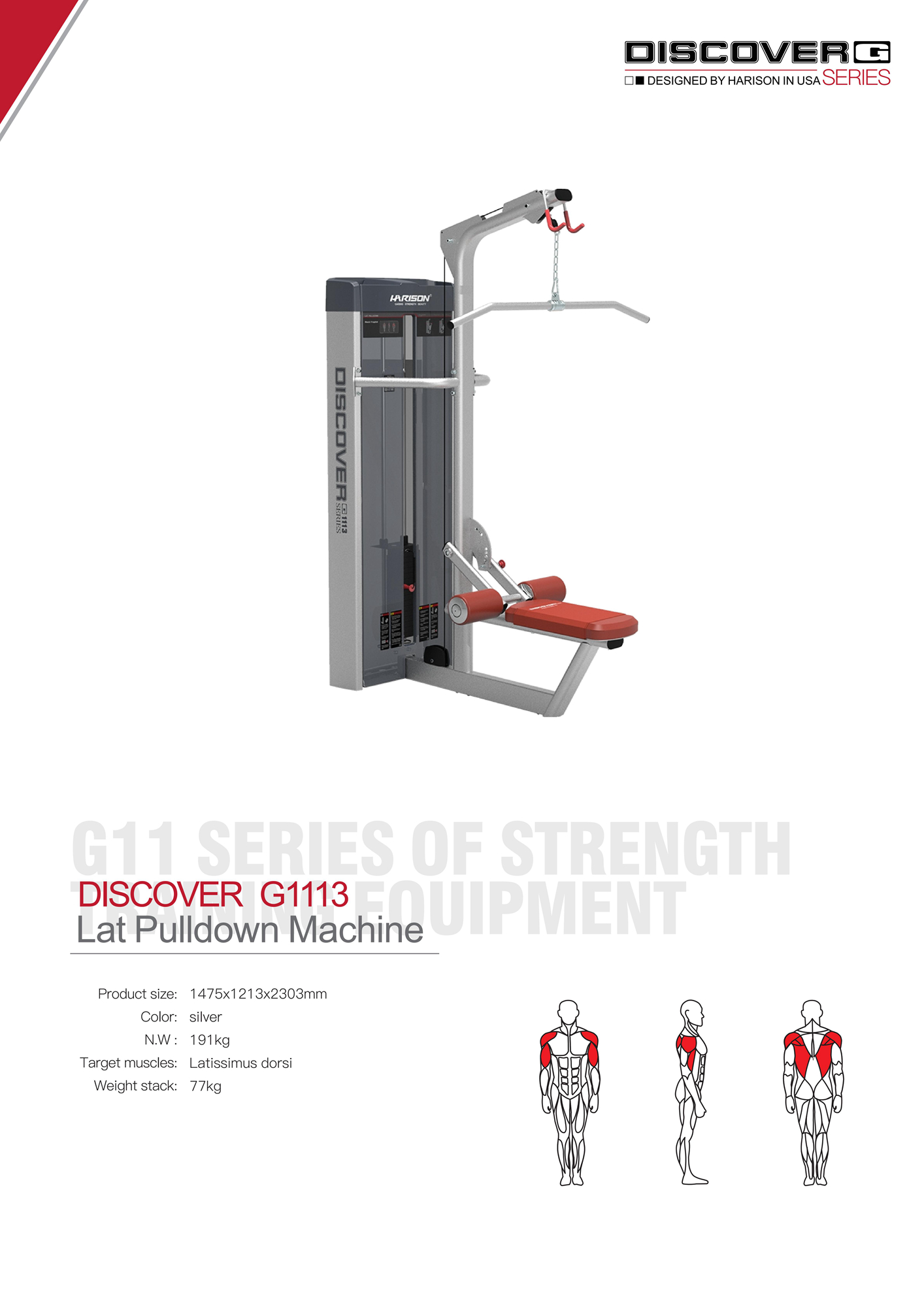 DISCOVER G1113 Lat Pulldown Machine