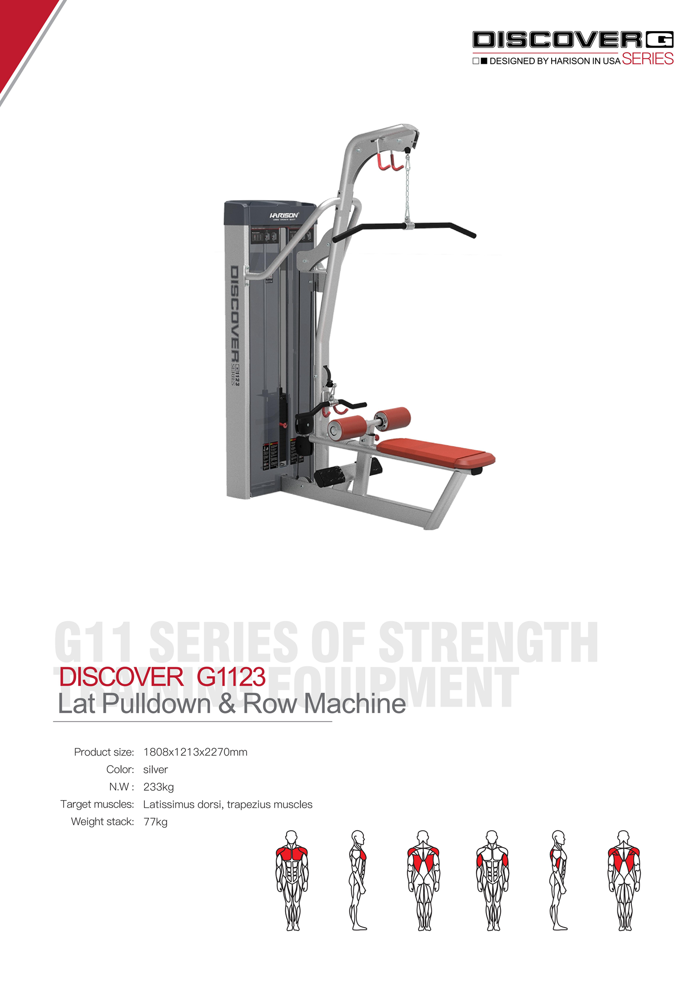 DISCOVER G1123 Lat Pulldown & Row Machine