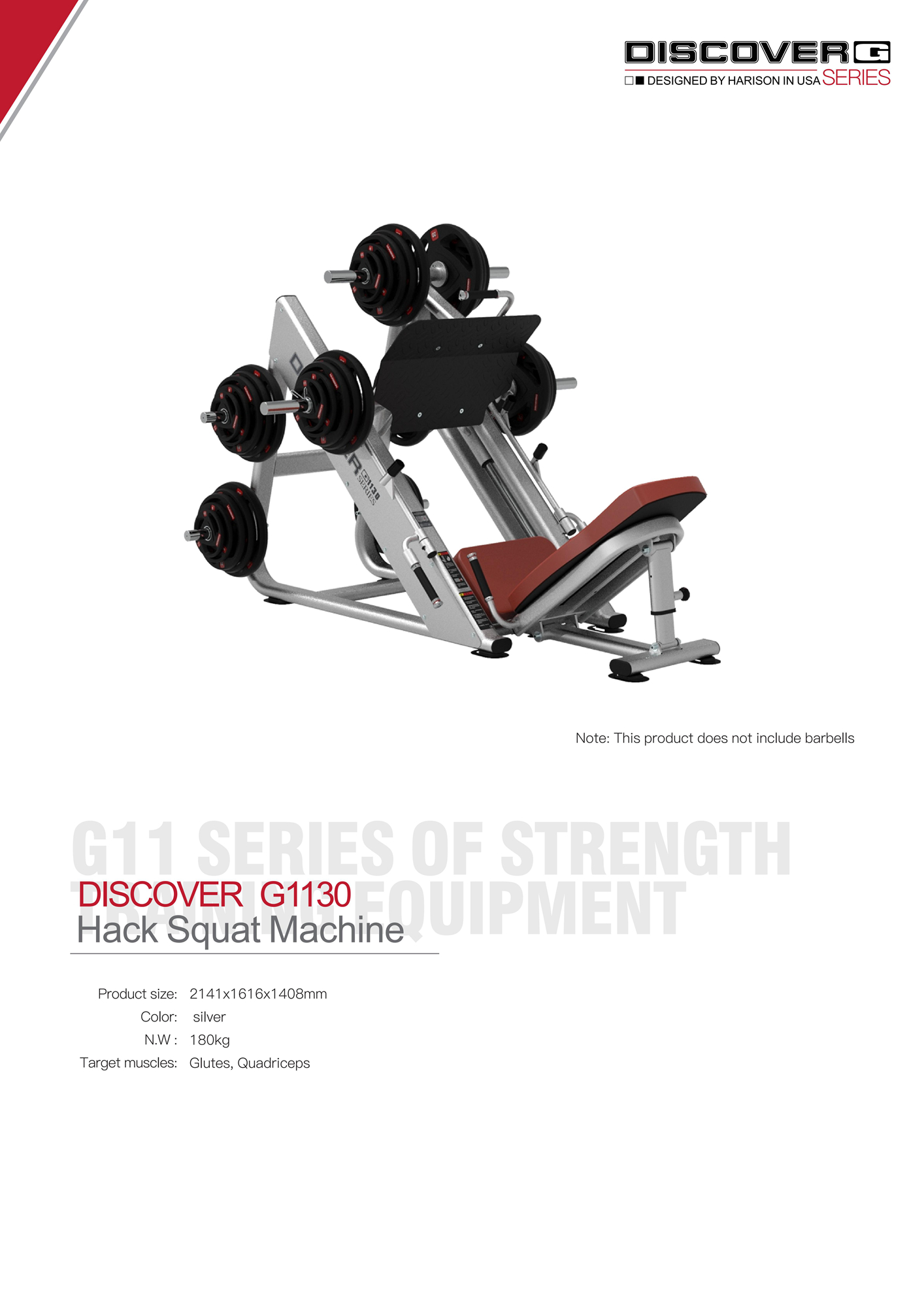DISCOVER G1130 Hack Squat Machine