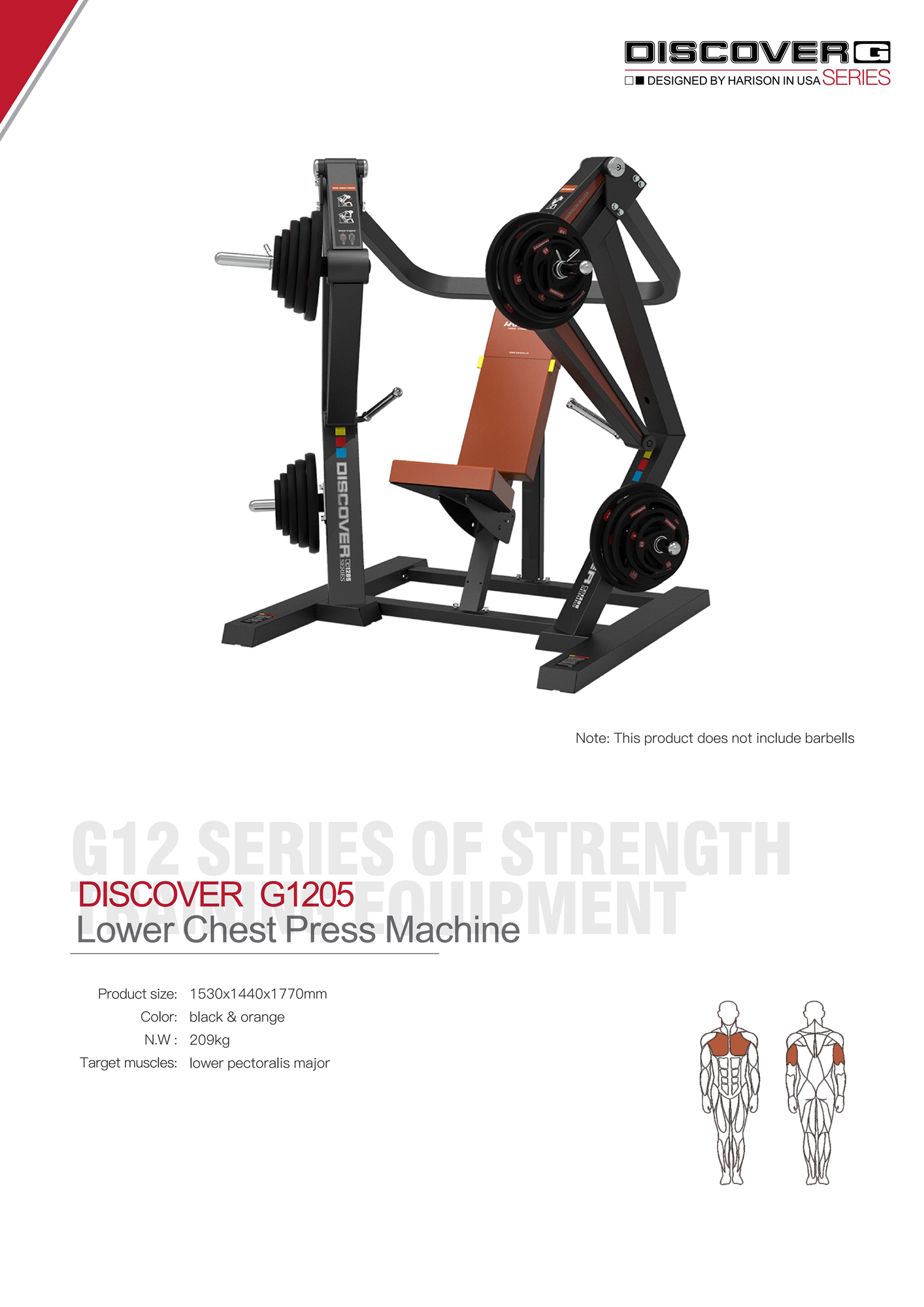 DISCOVER G1205 Lower Chest Press Machine