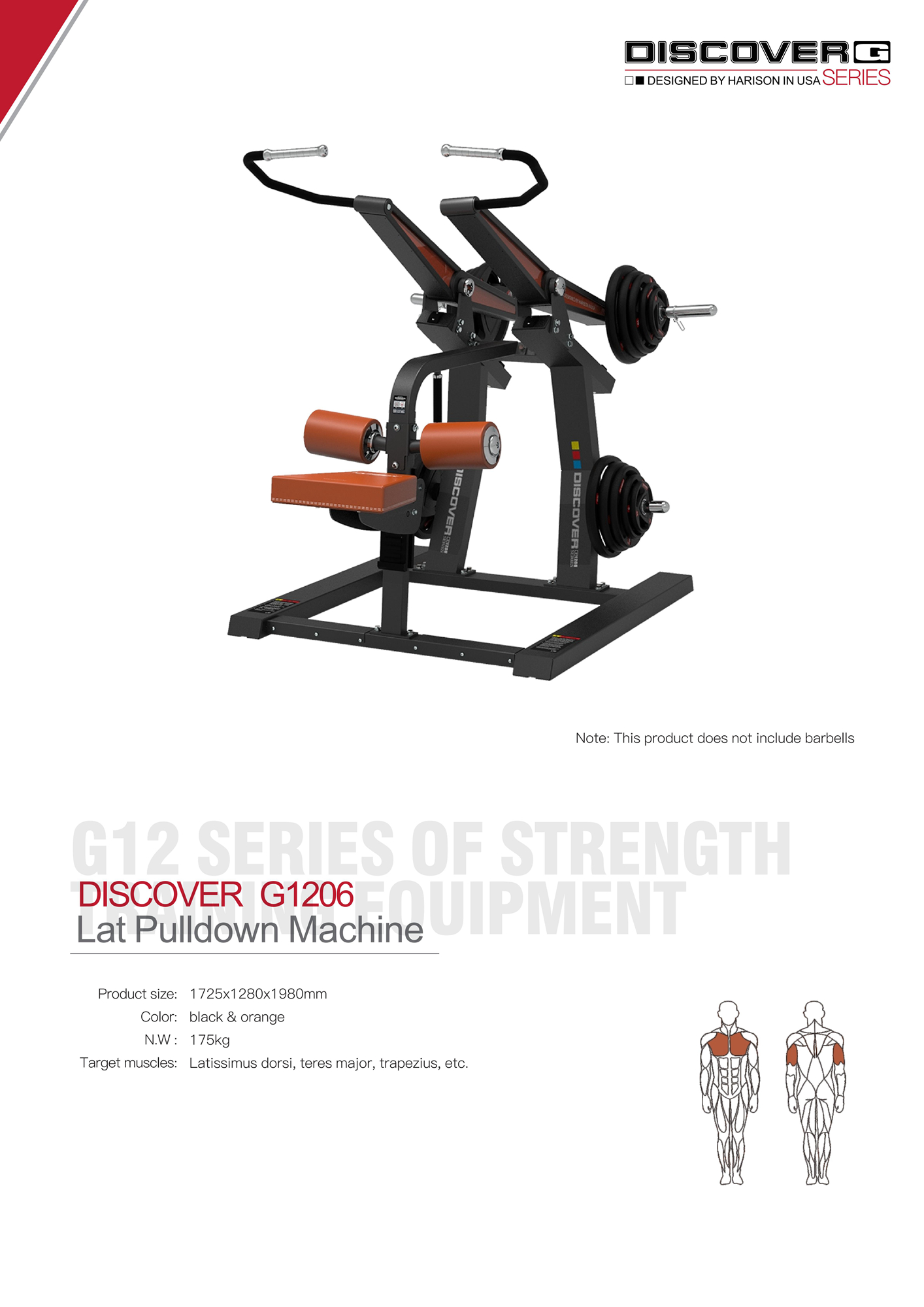 DISCOVER G1206 Lat Pulldown Machine