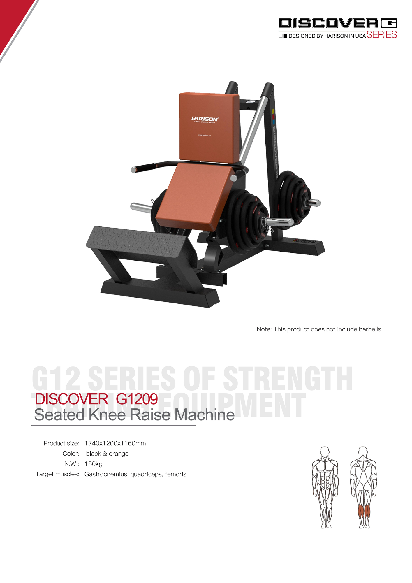 DISCOVER G1209 Seated Knee Raise Machine