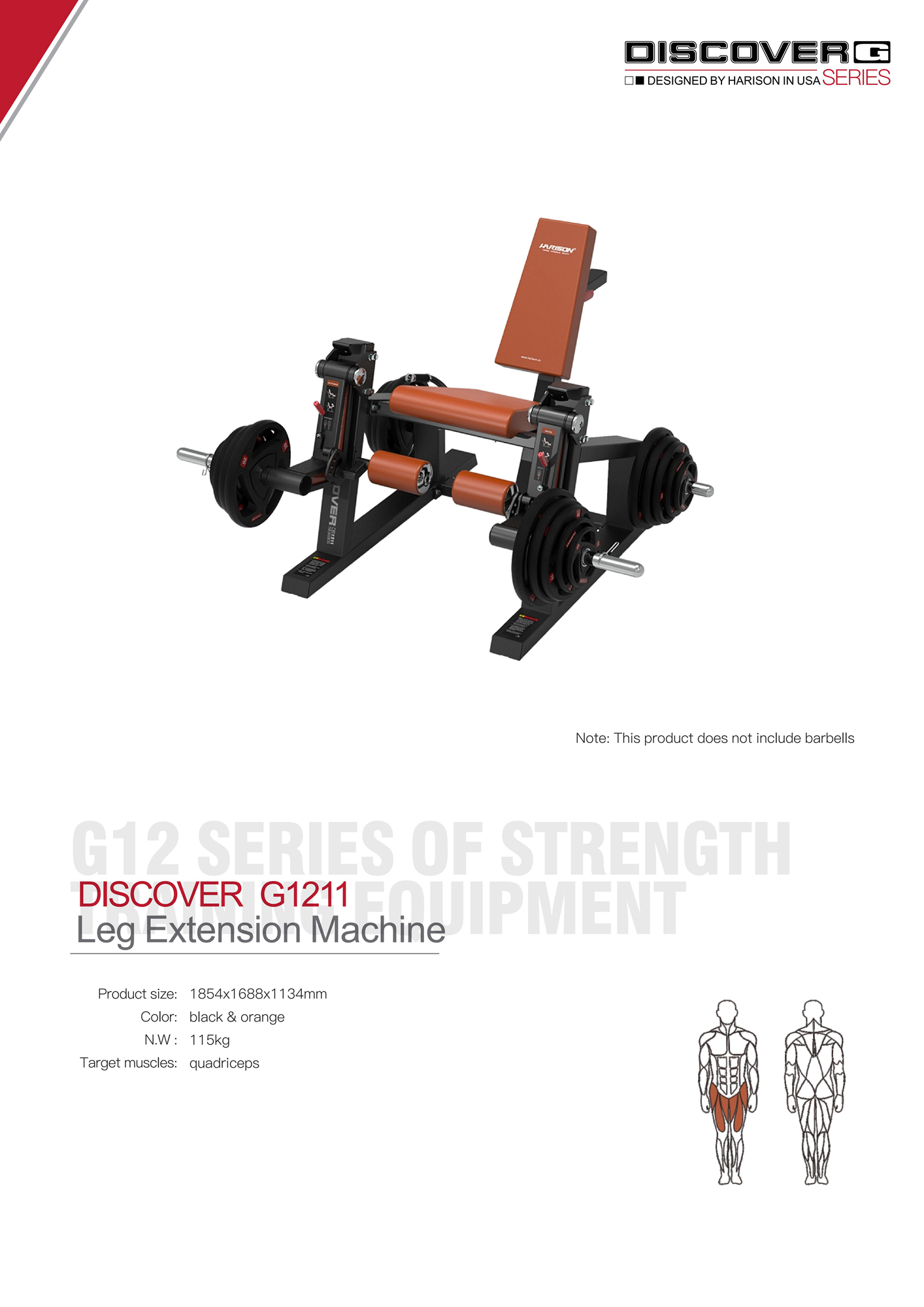 DISCOVER G1211 Leg Extension Machine