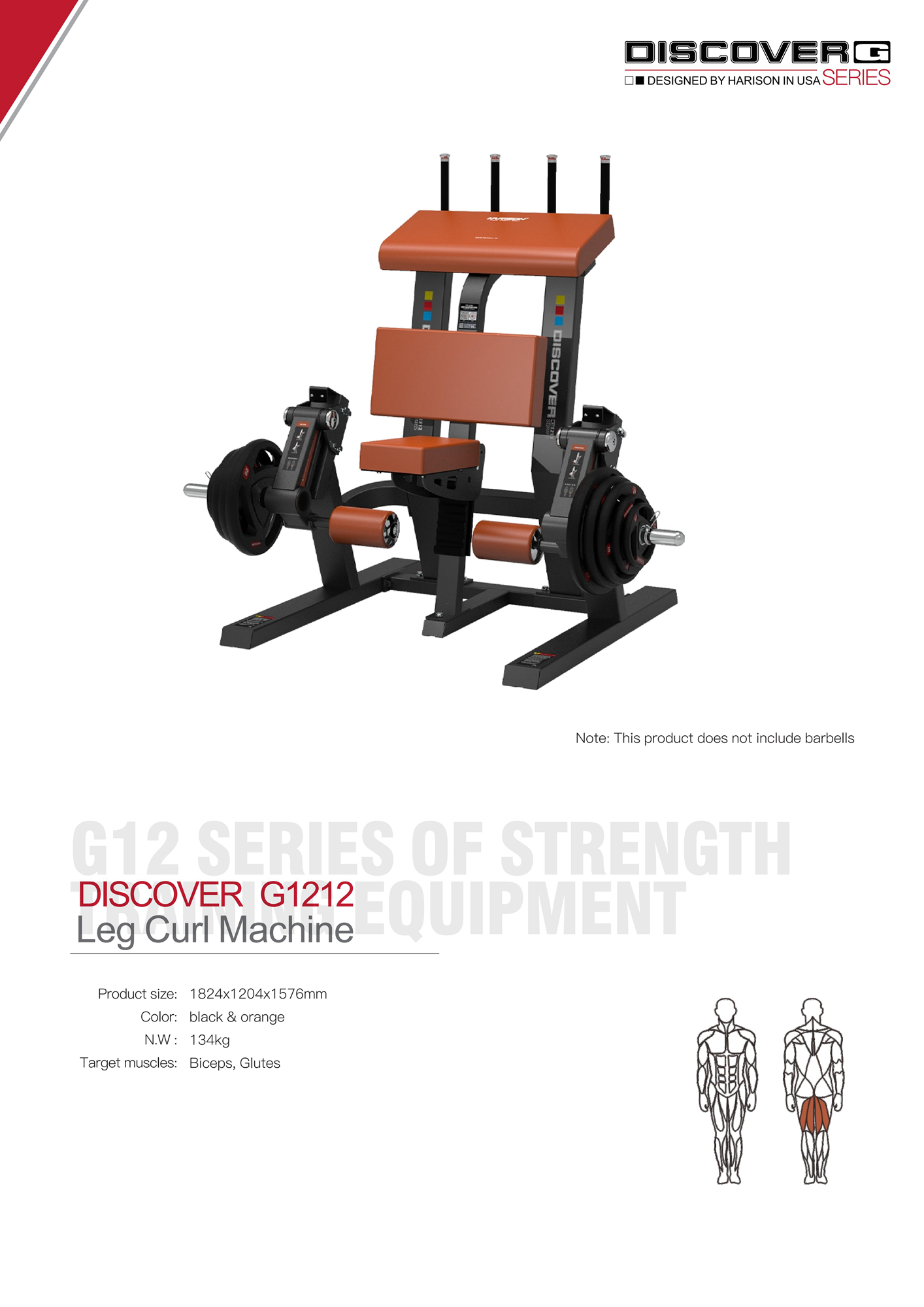 DISCOVER G1212 Leg Curl Machine