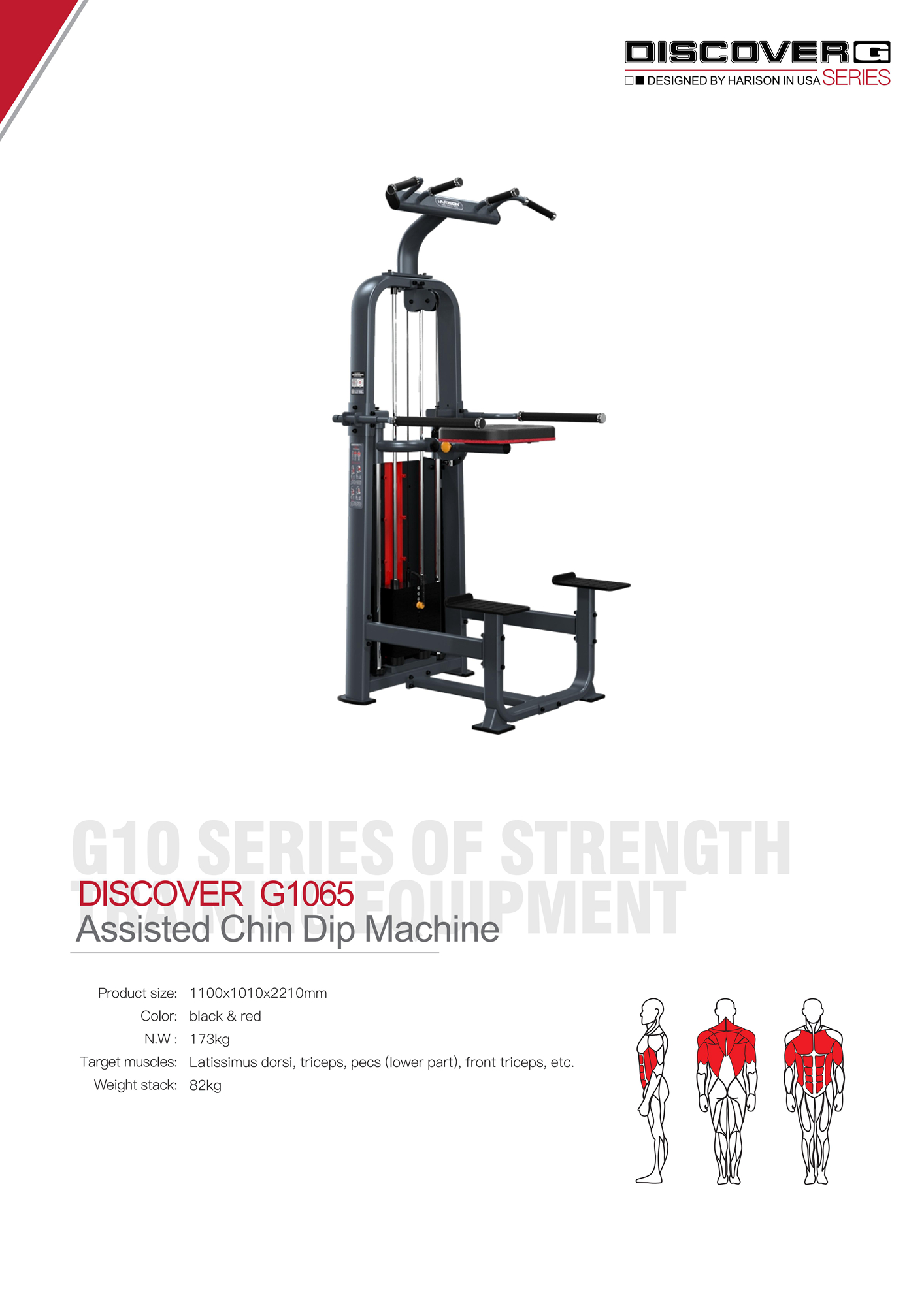 DISCOVER G1065 Assisted Chin Dip Machine
