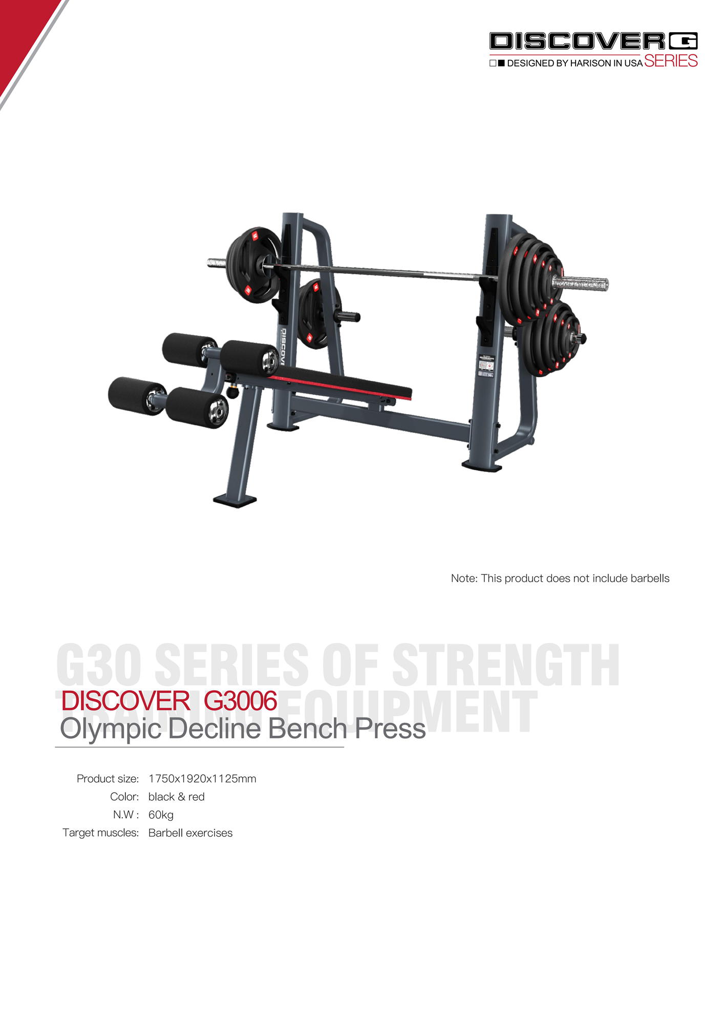 DISCOVER G3006 Olympic Decline Bench Press