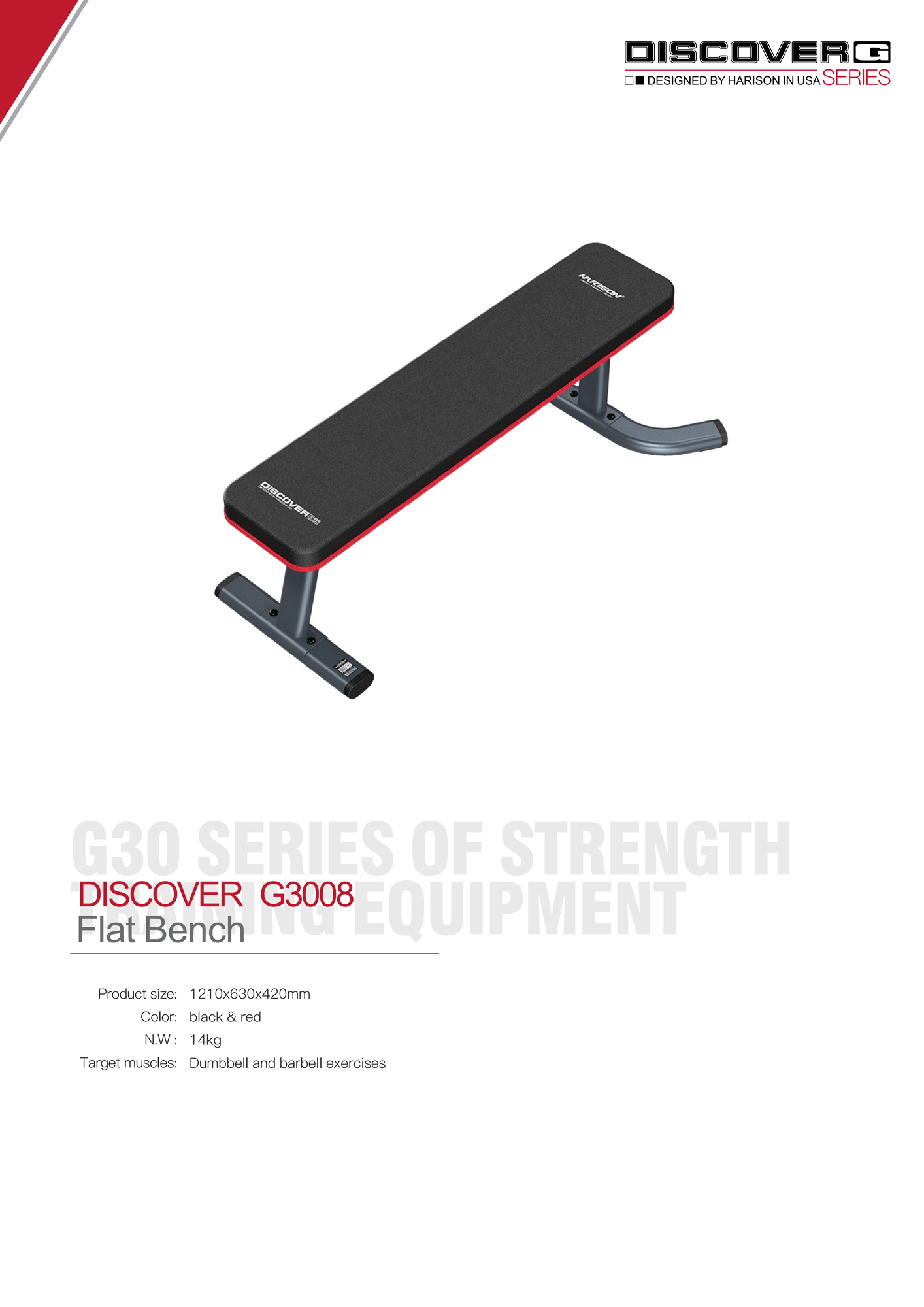 DISCOVER G3008 Flat Bench
