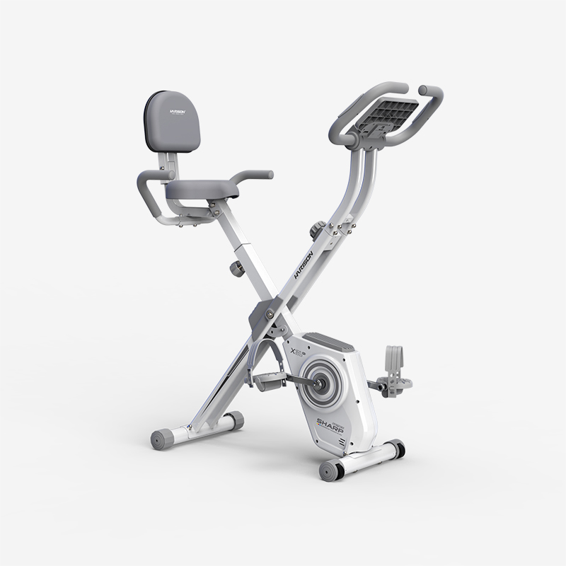 MonicaFit MT-X3Leco Foldable Magnetic Exercise Bike (White