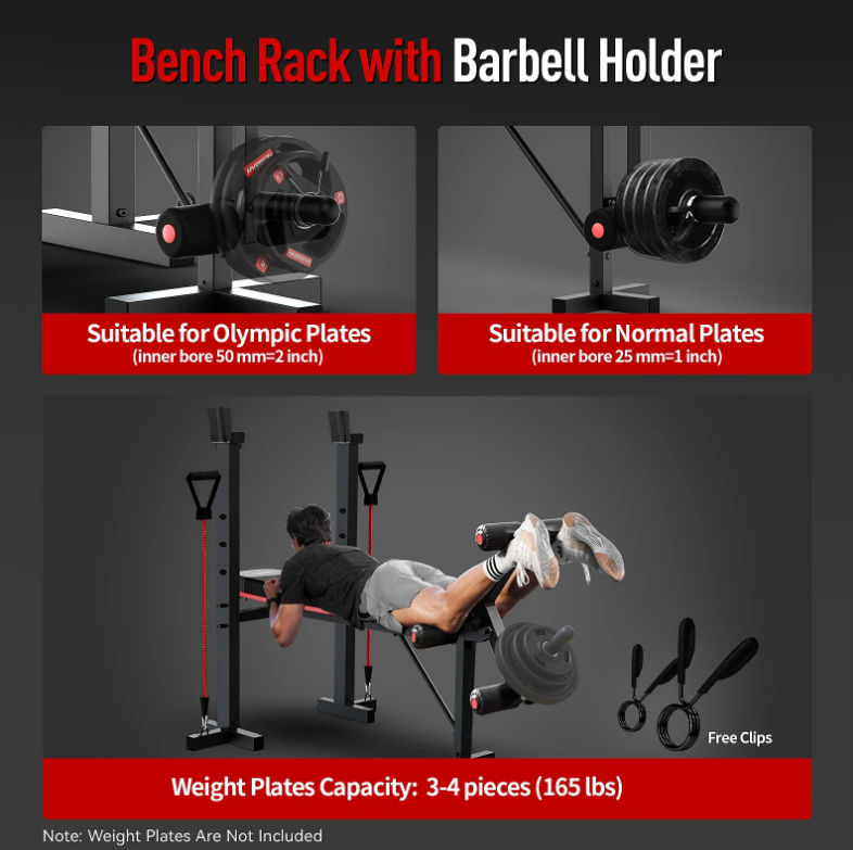 Bench Rack with Barbell Holder